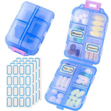 INVODA organizador de pastillas de viaje con 10 compartimentos, ideal para organizar dosis diarias
