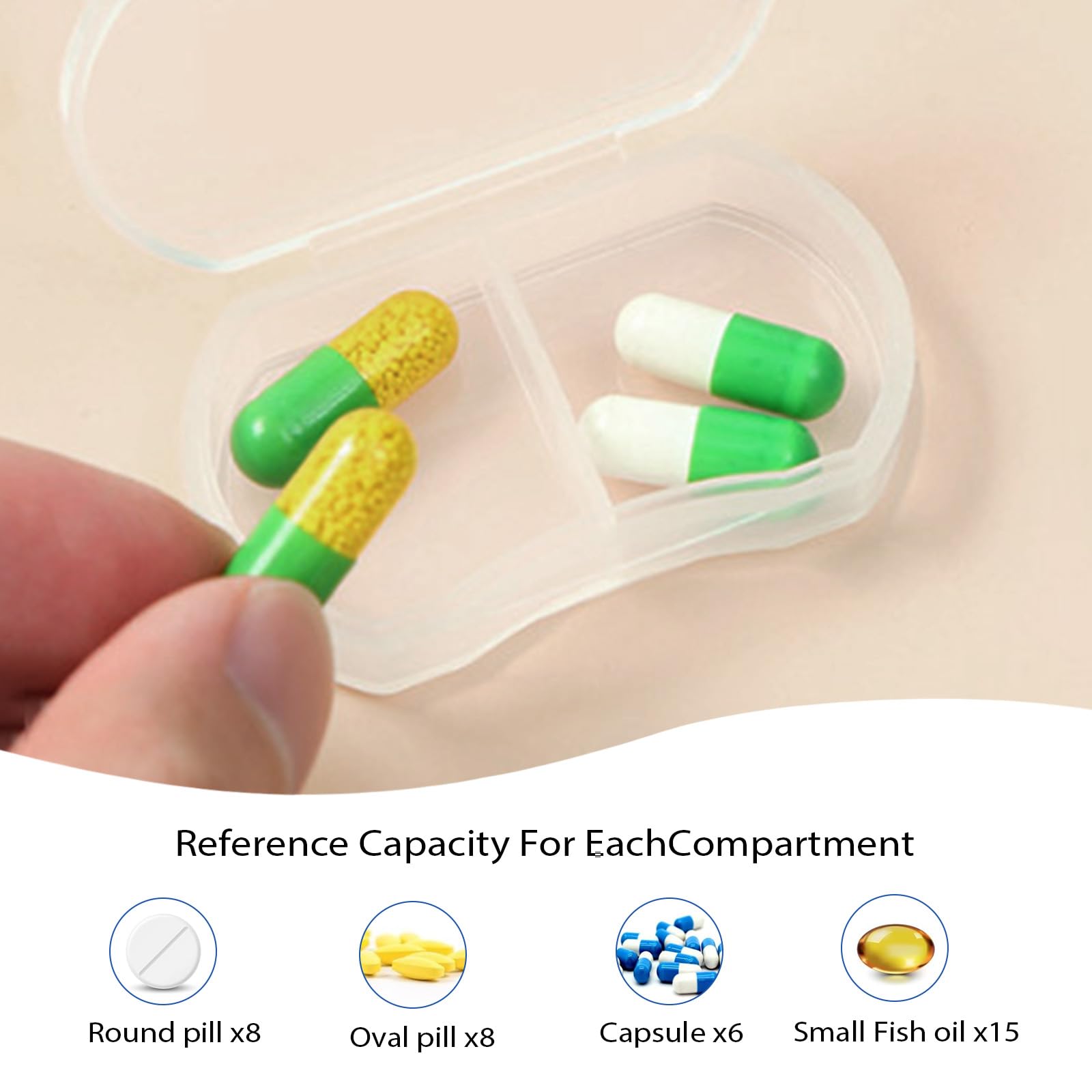 INVODA tapa hermética para mantener las pastillas limpias y seguras.
