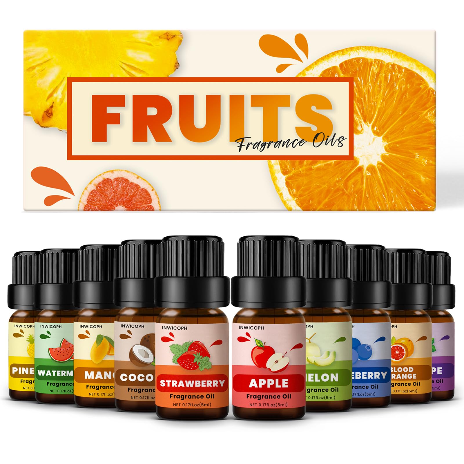 INWICOPH Arándano: fragancia para velas, aroma fresco y duradero.