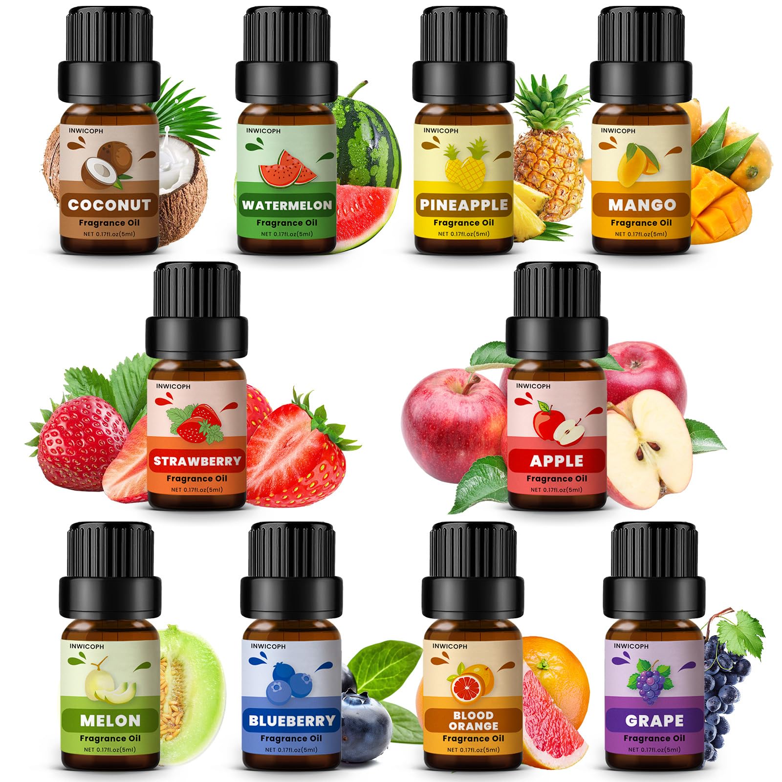 INWICOPH Uva: fragancia jugosa para velas y bombas.