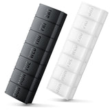 INZOO Organizador de píldoras grande semanal 2 pack para casa y viaje.