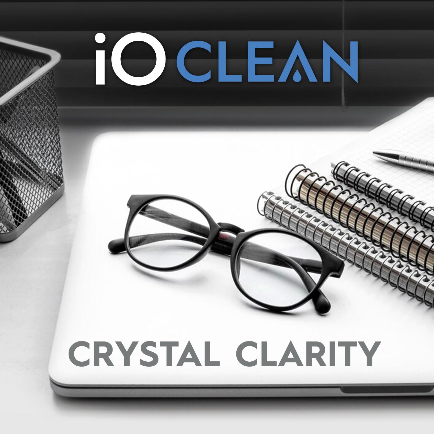 io-clean limpiador para pantallas de teléfonos, brillo claro y sin manchas.