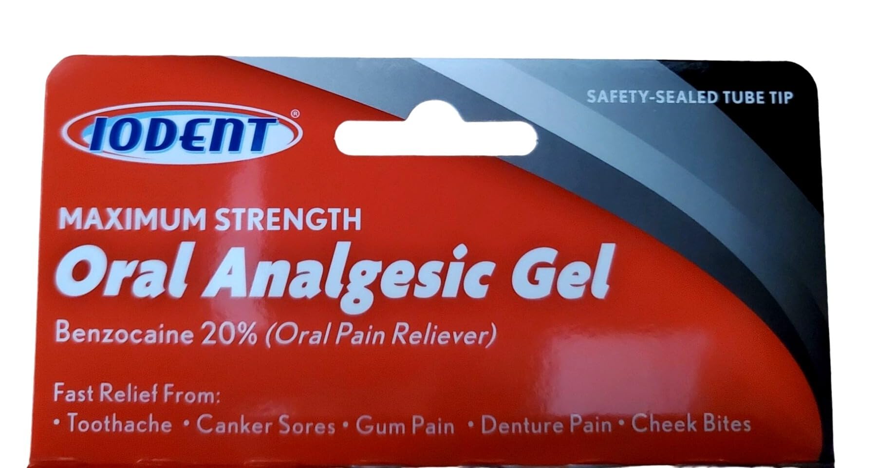 IODENT: aplicación en diente sensible con gel analgésico oral.