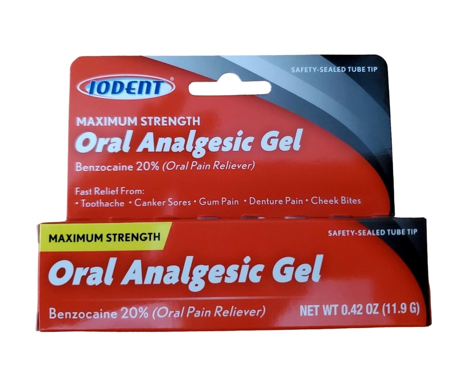 IODENT: aplicación en encía para alivio de dolor leve con gel analgésico.