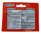 IODENT: comparación visual con ORAJEL para referencia de ingrediente activo.