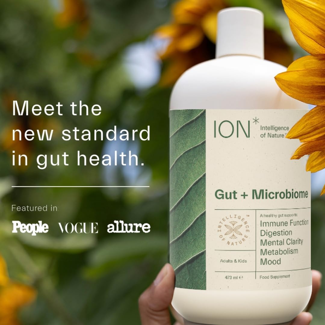 ION* Gut Support etiqueta que resalta extracto húmico natural.