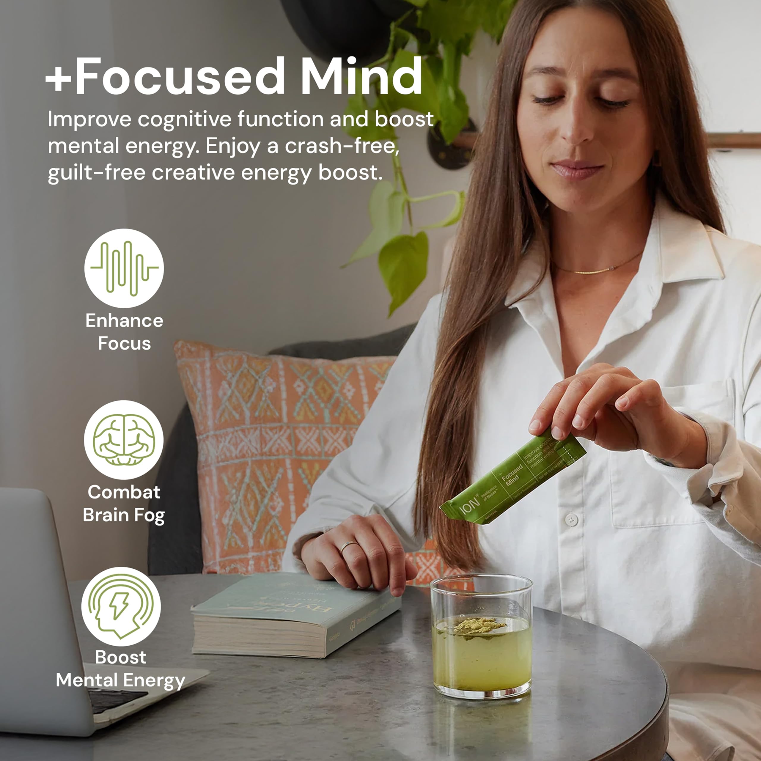 ION* Inteligencia de la Naturaleza taza con bebida lista para disfrutar