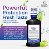 ioRinse packaging box shows alcohol-free formula