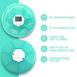 ipalmay dispensador con alarma y pantalla de cristal líquido para recordatorios claros