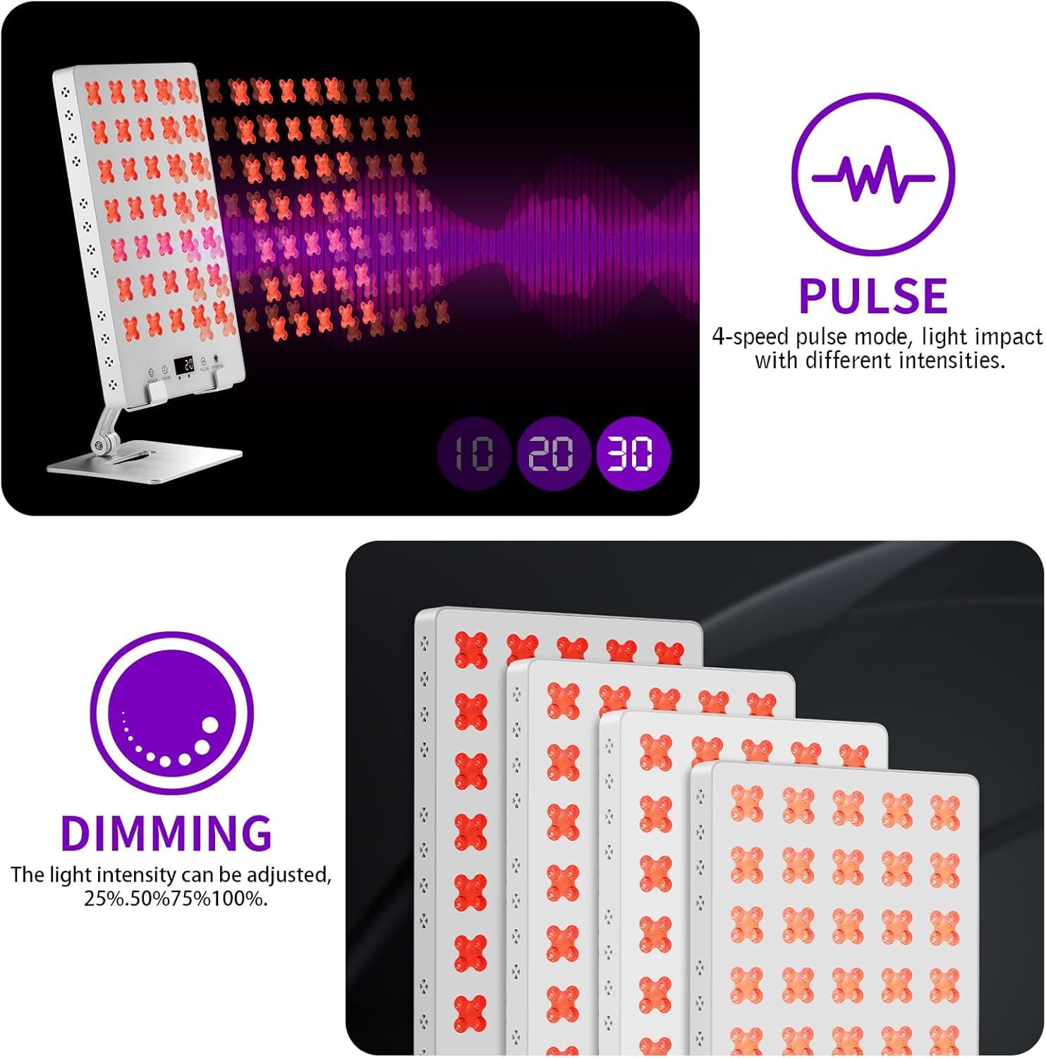 iPlantop panel con cuatro niveles de brillo ajustables