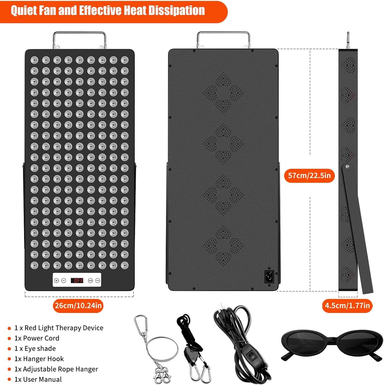 iPlantop panel luz roja 660nm-850nm temporizador para sesiones seguras
