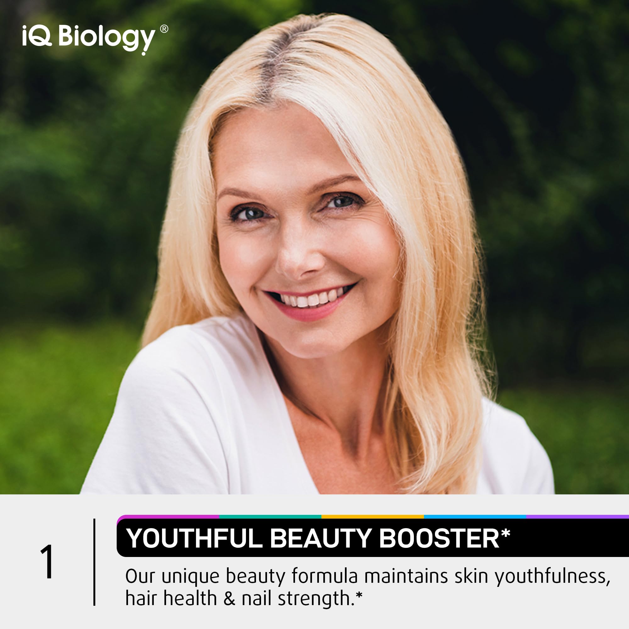 IQ BIOLOGY Biotina: uñas resistentes con uso diario.