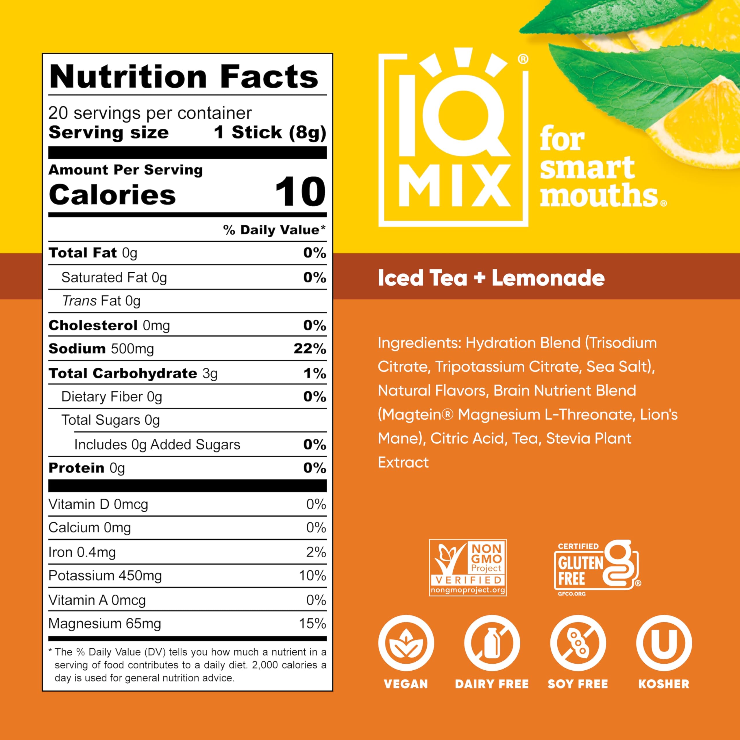 IQBAR IQMIX sabor limón lima: refresco ligero para rehidratar tras entreno.