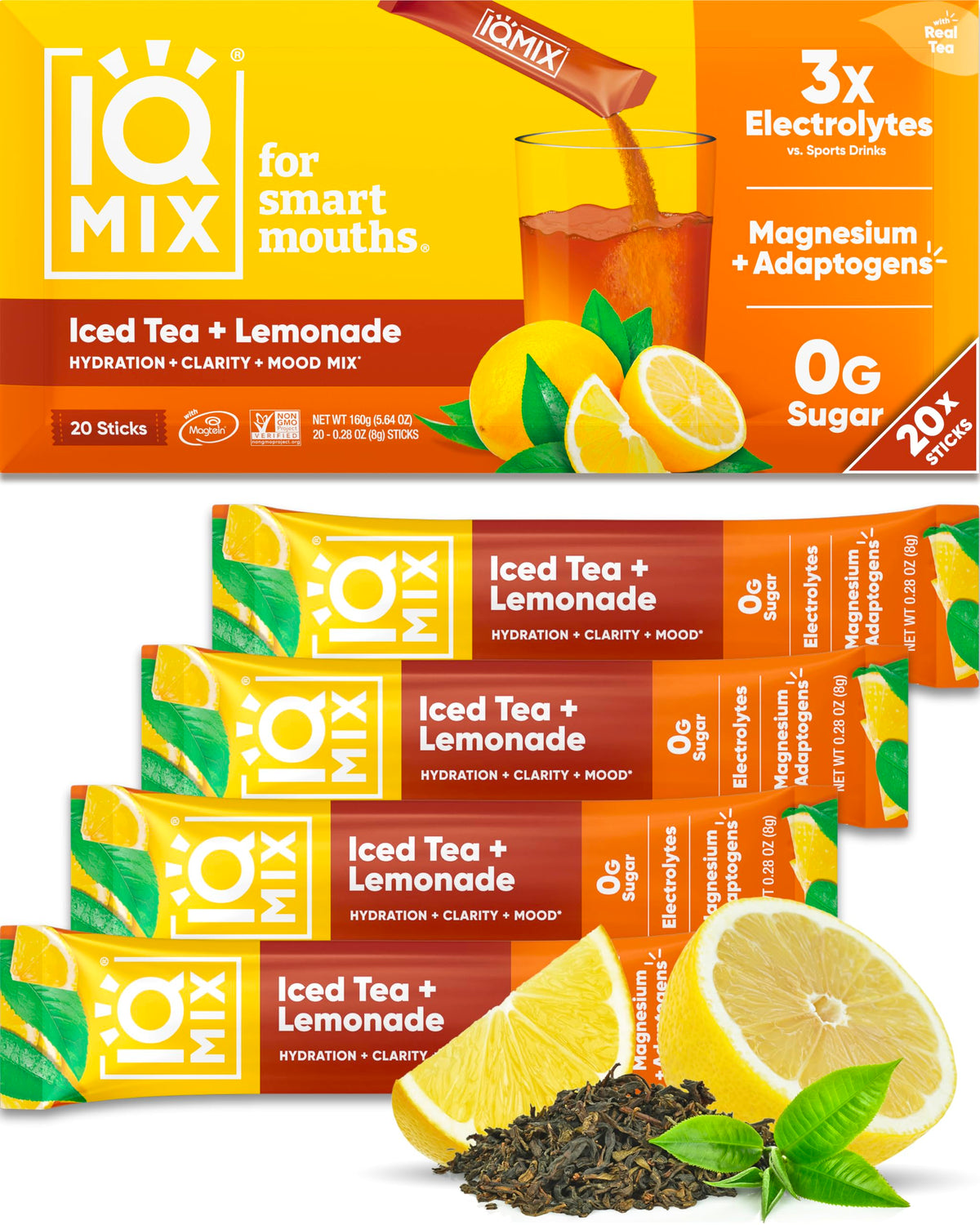 IQBAR IQMIX sabor naranja sanguina: hidratación sabrosa para entrenos y jornadas.