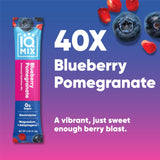 IQMIX IQBAR vertido en vaso, sabor agradable para hidratar en cualquier momento