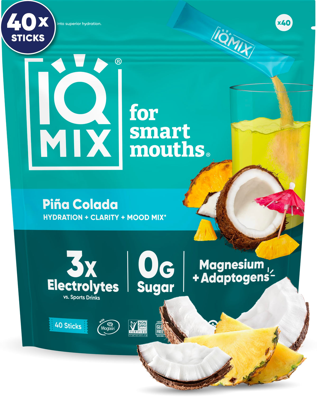IQMIX sobres de polvos para hidratación rápida en cualquier momento.