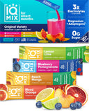 IQMIX: sobres electrolitos sin azúcar, formato compacto para llevar.