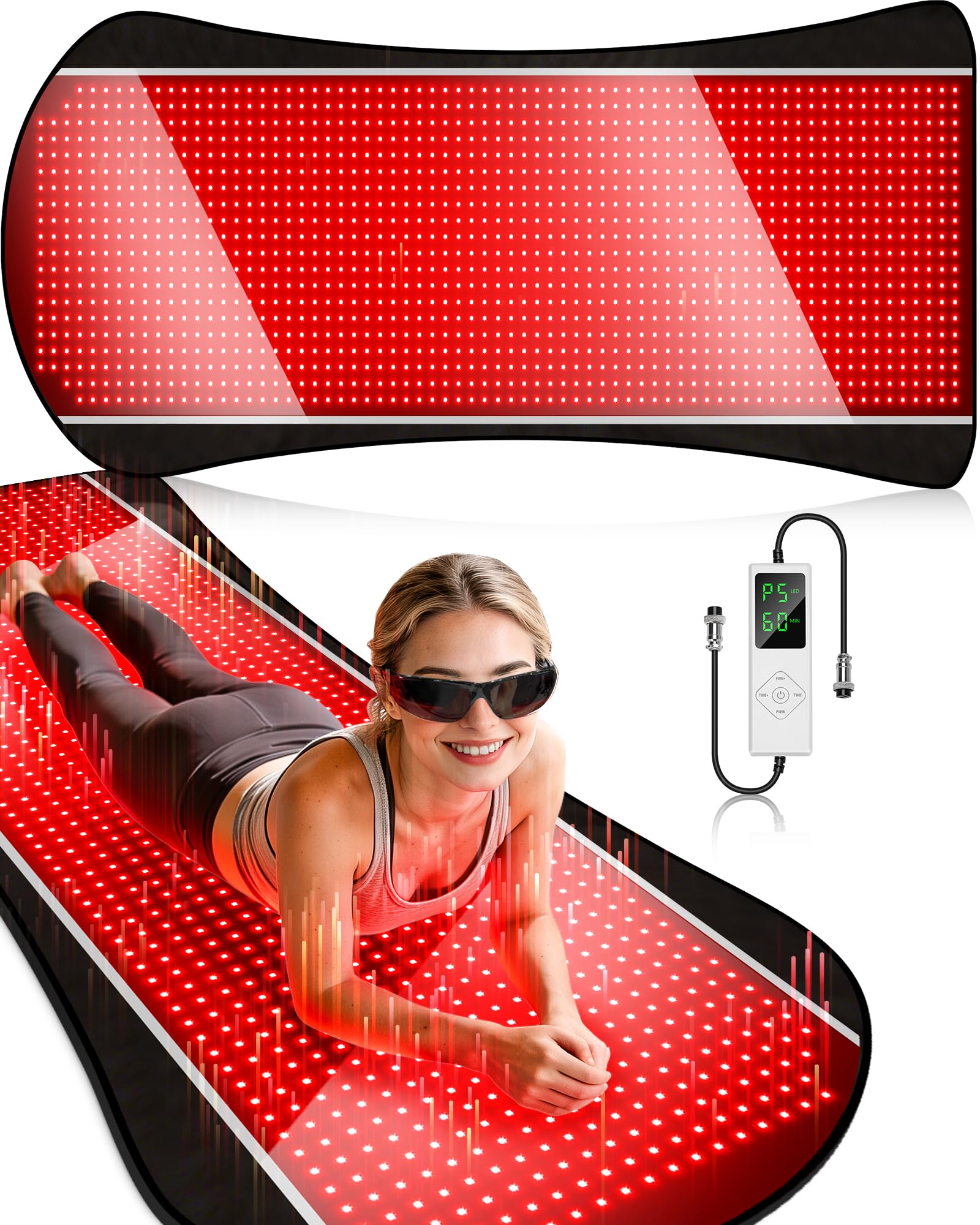 IRELEX Manta de Luz Roja con cobertura corporal para relajación suave.