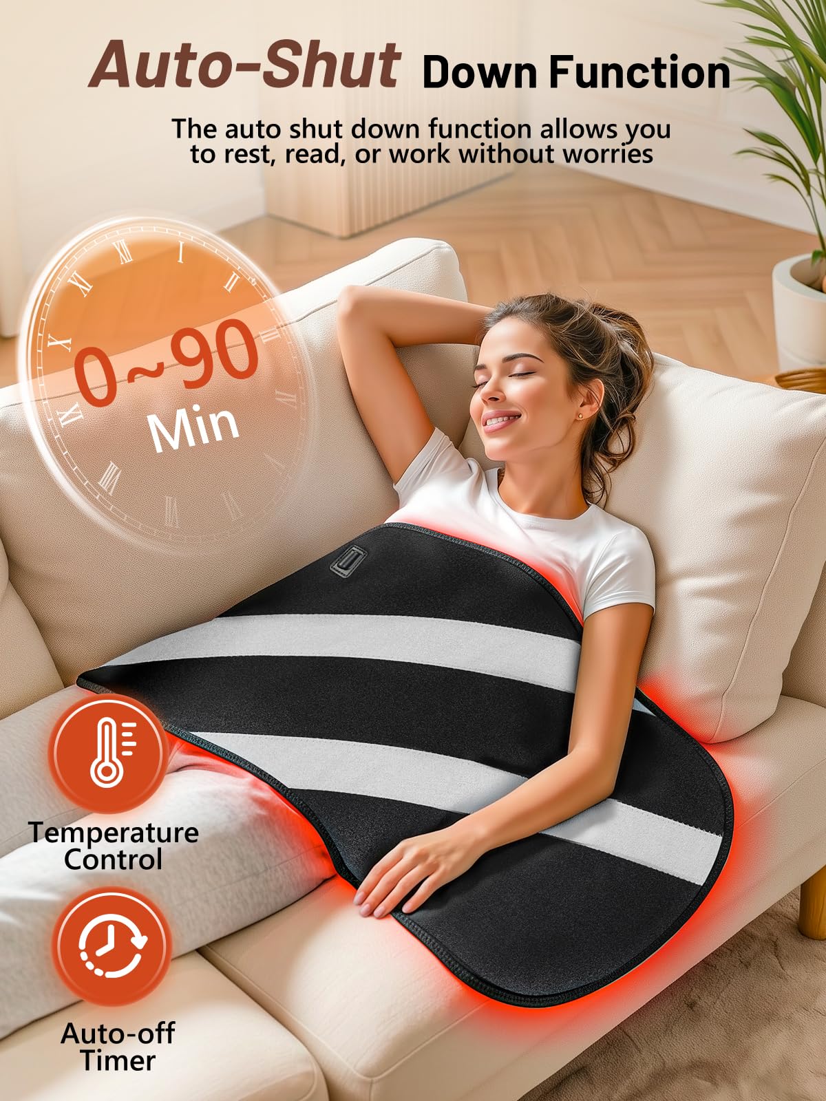 IRELEX Temporizador ajustable de 10 a 90 minutos para sesiones flexibles.