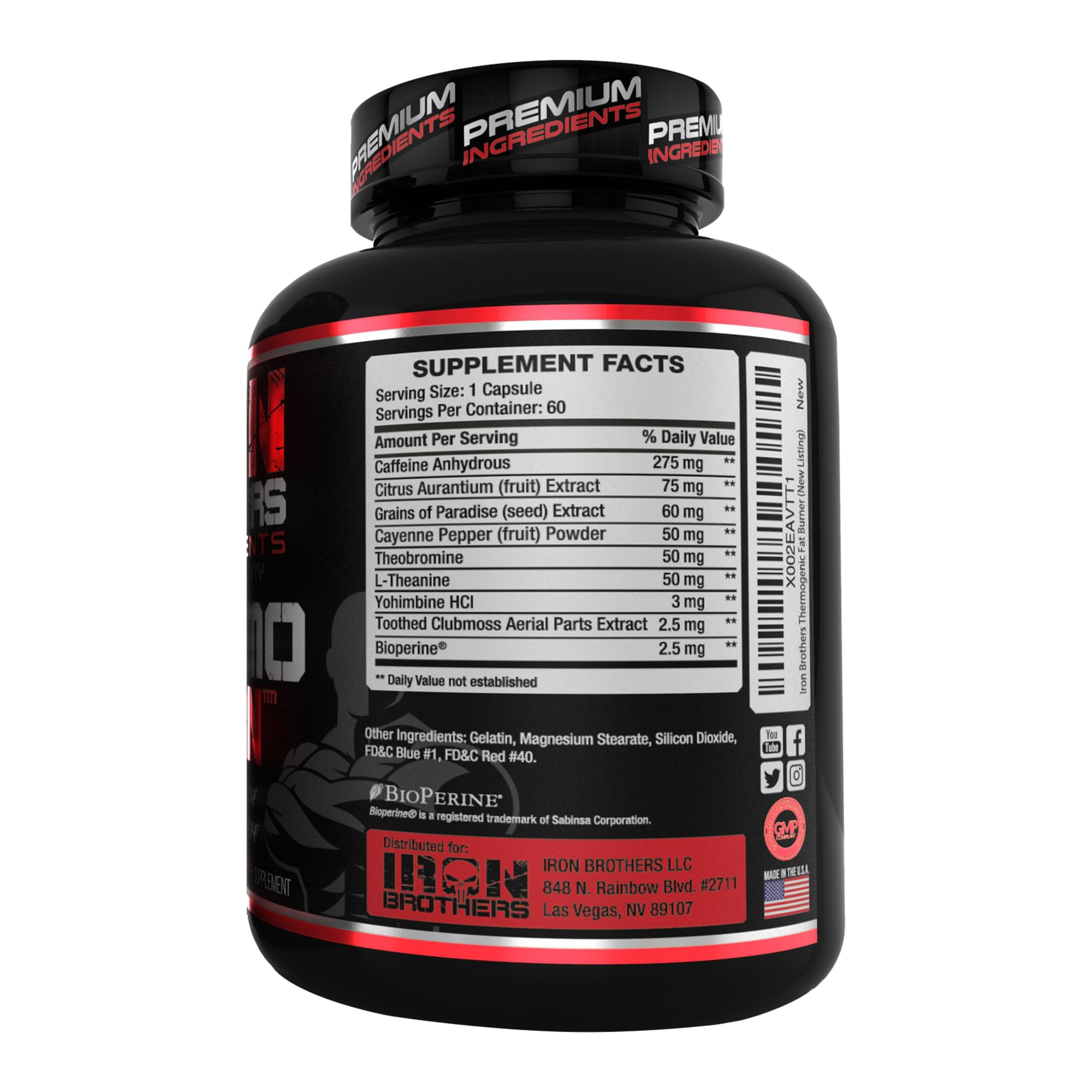 Apertura de cápsula de Iron Brothers Thermo Burn Hardcore para toma previa al entrenamiento.