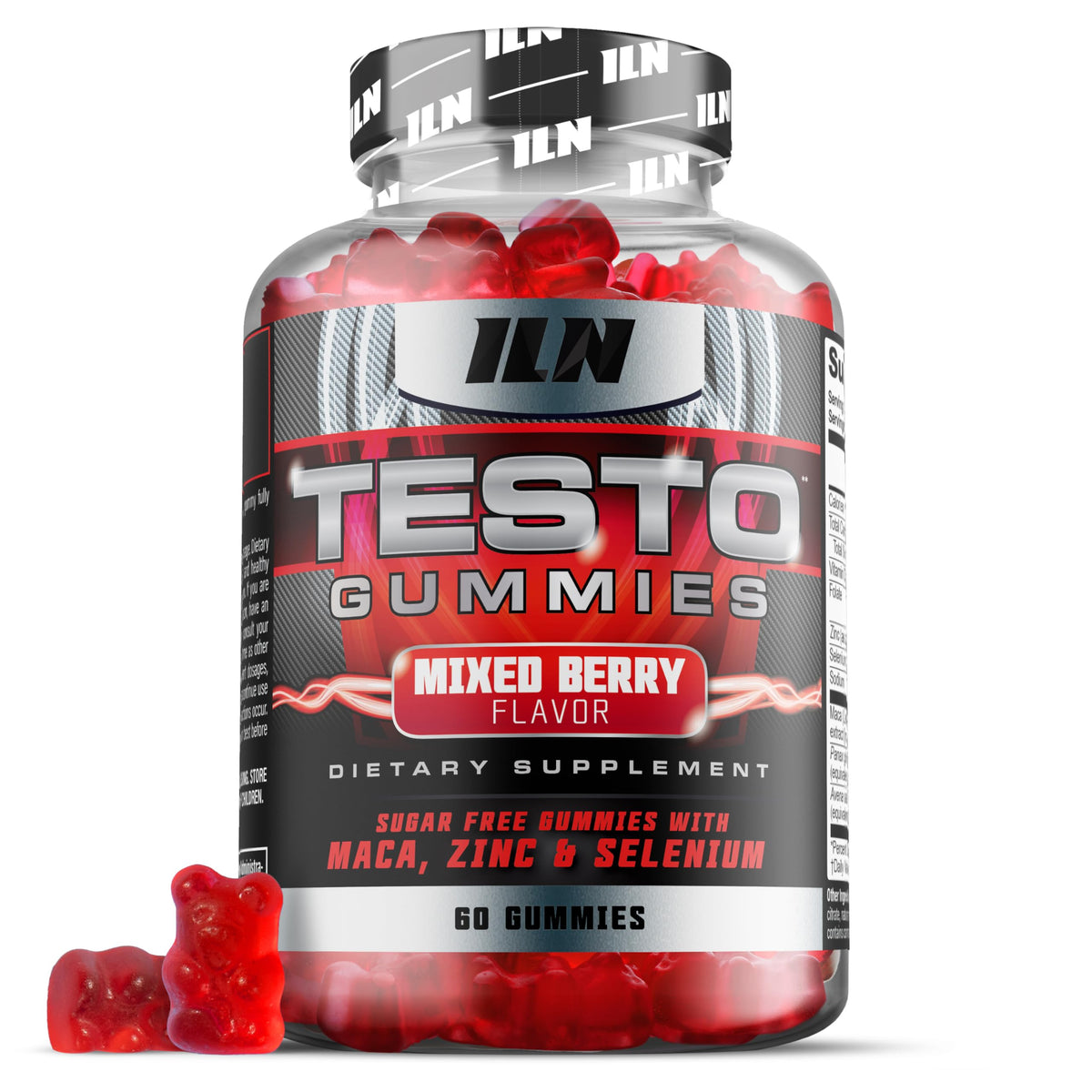 Iron Labs TestoGummies en bote de 60 gomitas para rendimiento diario