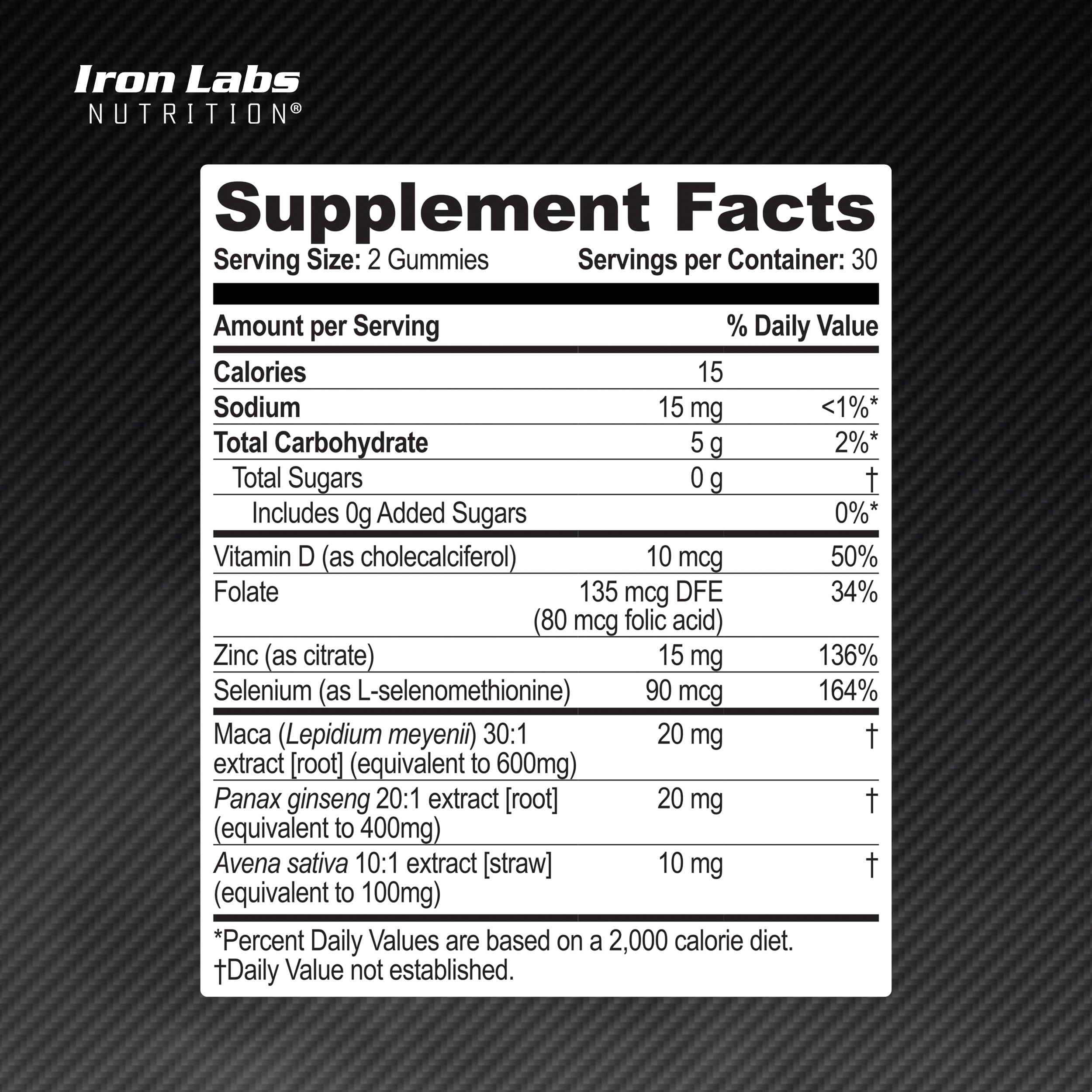 Gomitas con maca, ginseng y zinc para soporte natural