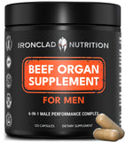 IRONCLAD NUTRITION cápsulas de órganos de res: hígado para aporte diario de nutrientes.