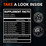 IRONCLAD NUTRITION cápsulas de órganos de res: médula ósea para nutrientes completos.