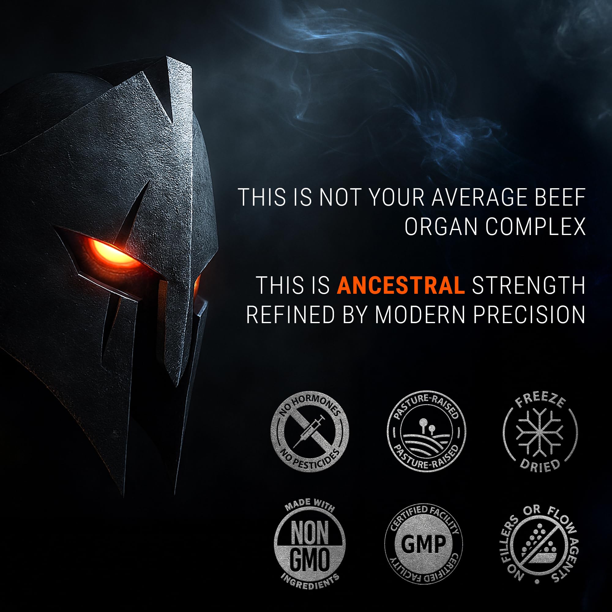 IRONCLAD NUTRITION cápsulas de órganos de res: timo para rendimiento y recuperación.
