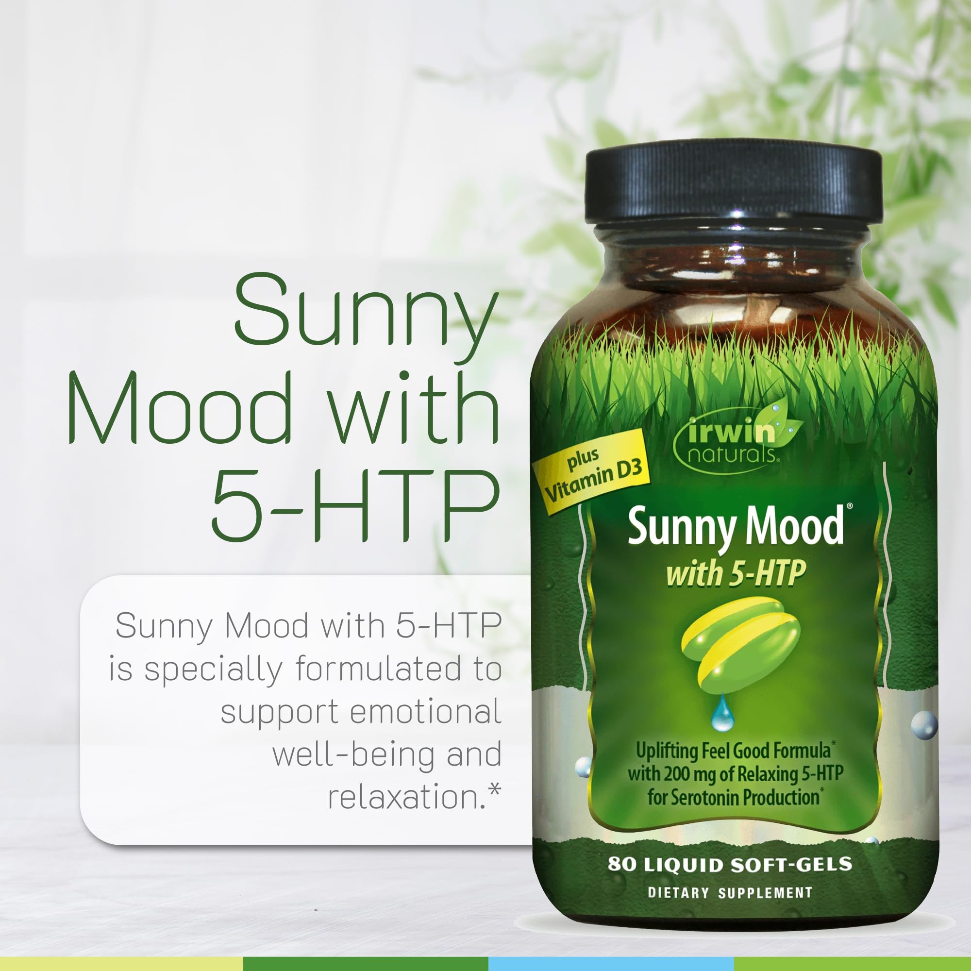 Ambiente relajante con Irwin Naturals Ánimo Soleado, uso diario recomendado.
