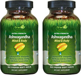 Irwin Naturals Ashwagandha Mind & Body: botella para equilibrio diario y rendimiento suave