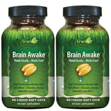 Irwin Naturals Brain Awake botella close-up para claridad mental