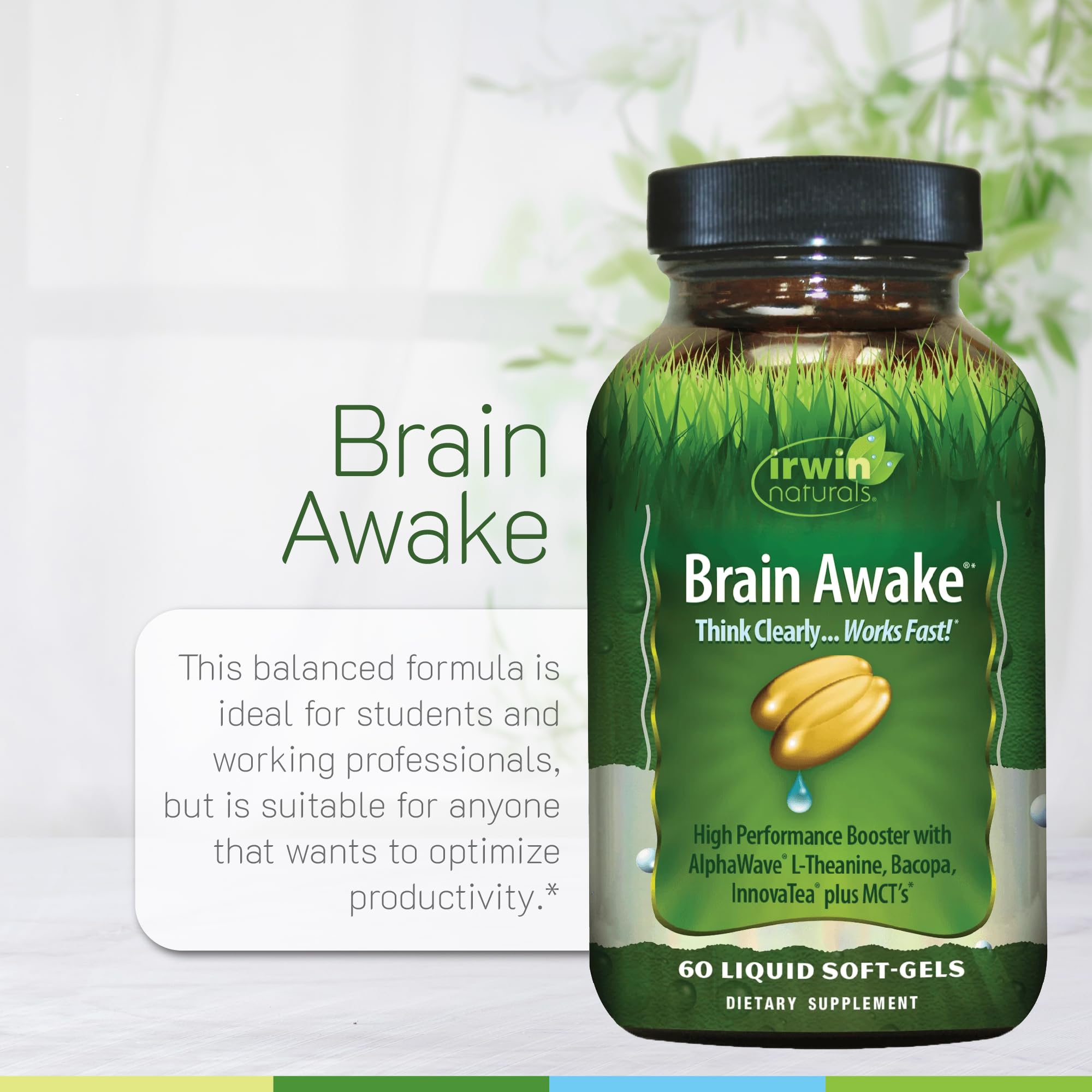 Escritorio con Brain Awake listo para estudio y trabajo