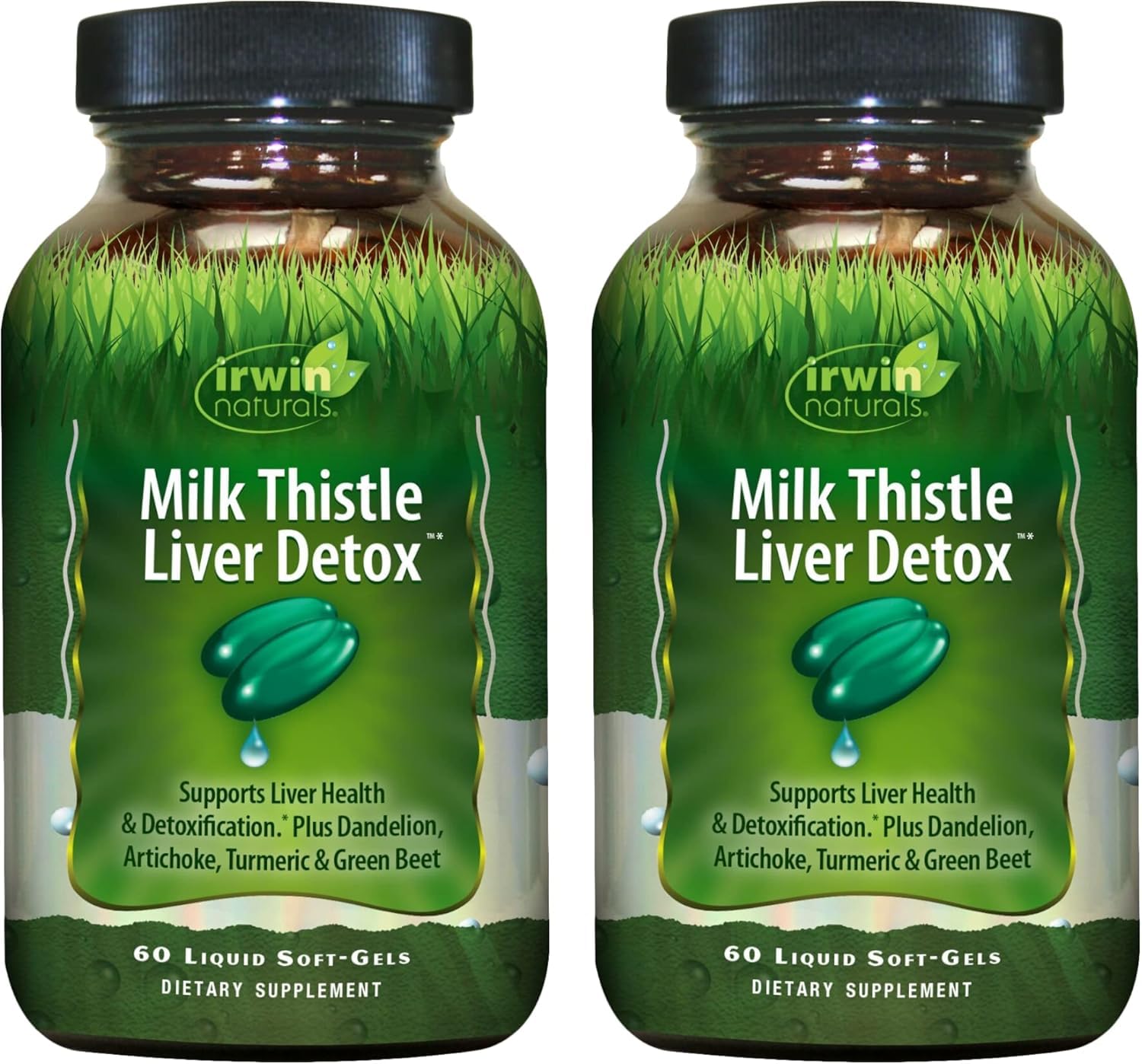 Irwin Naturals cardo mariano detox higado en frasco, para apoyar la salud hepática.