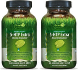 Irwin Naturals Double Potencia 5-HTP Extra, cápsulas líquidas para bienestar diario.