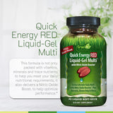 Maca y remolacha en Irwin Naturals Energía Rápida Roja para aporte nutritivo.