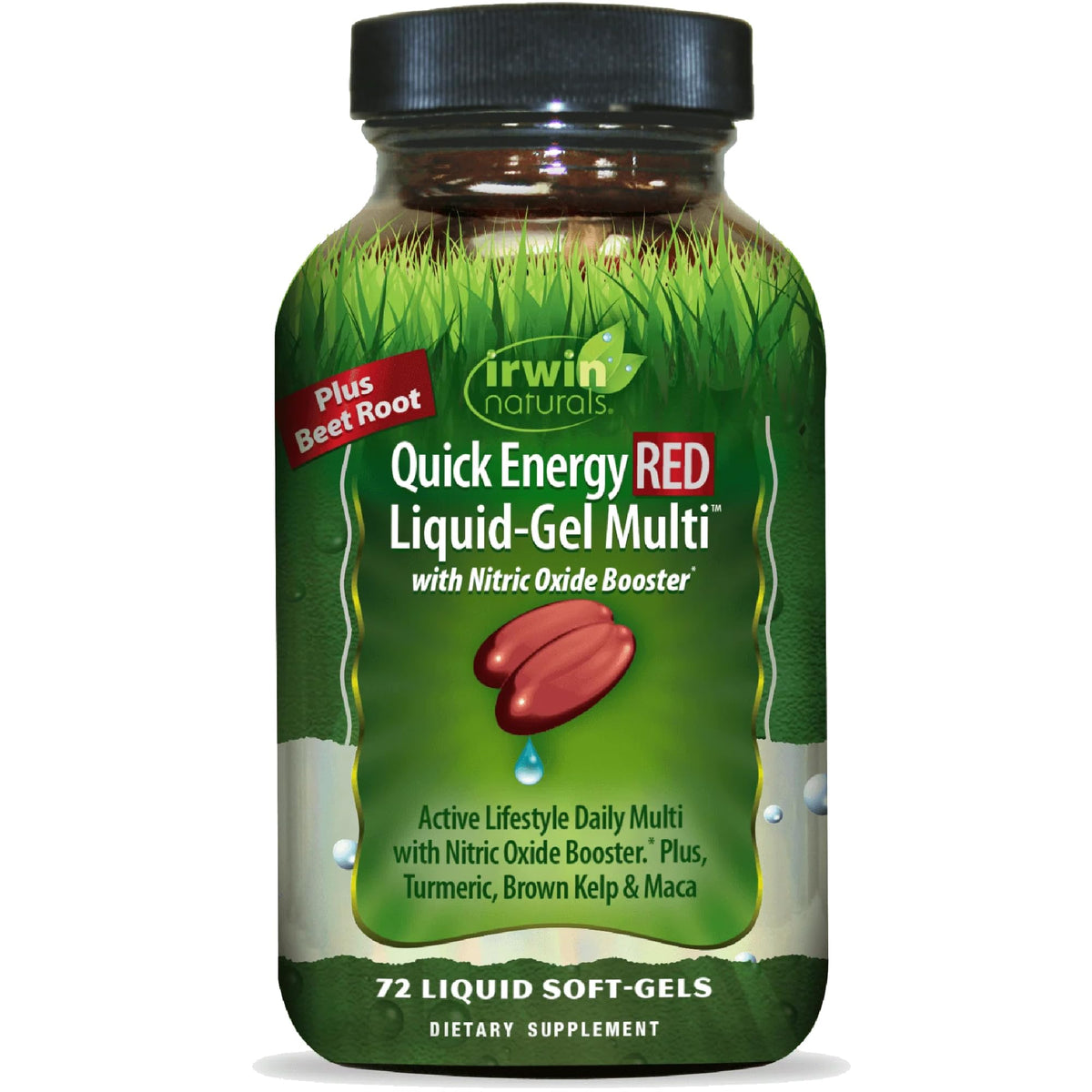 Irwin Naturals Energía rápida en botella de líquido gel, impulso sostenido durante el día.