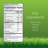 Irwin Naturals etiqueta en primer plano para reconocer ingredientes y beneficios.