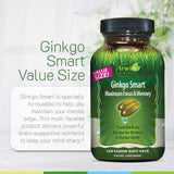 Empaque de caja Irwin Naturals Ginkgo Smart en estante para fácil identificación