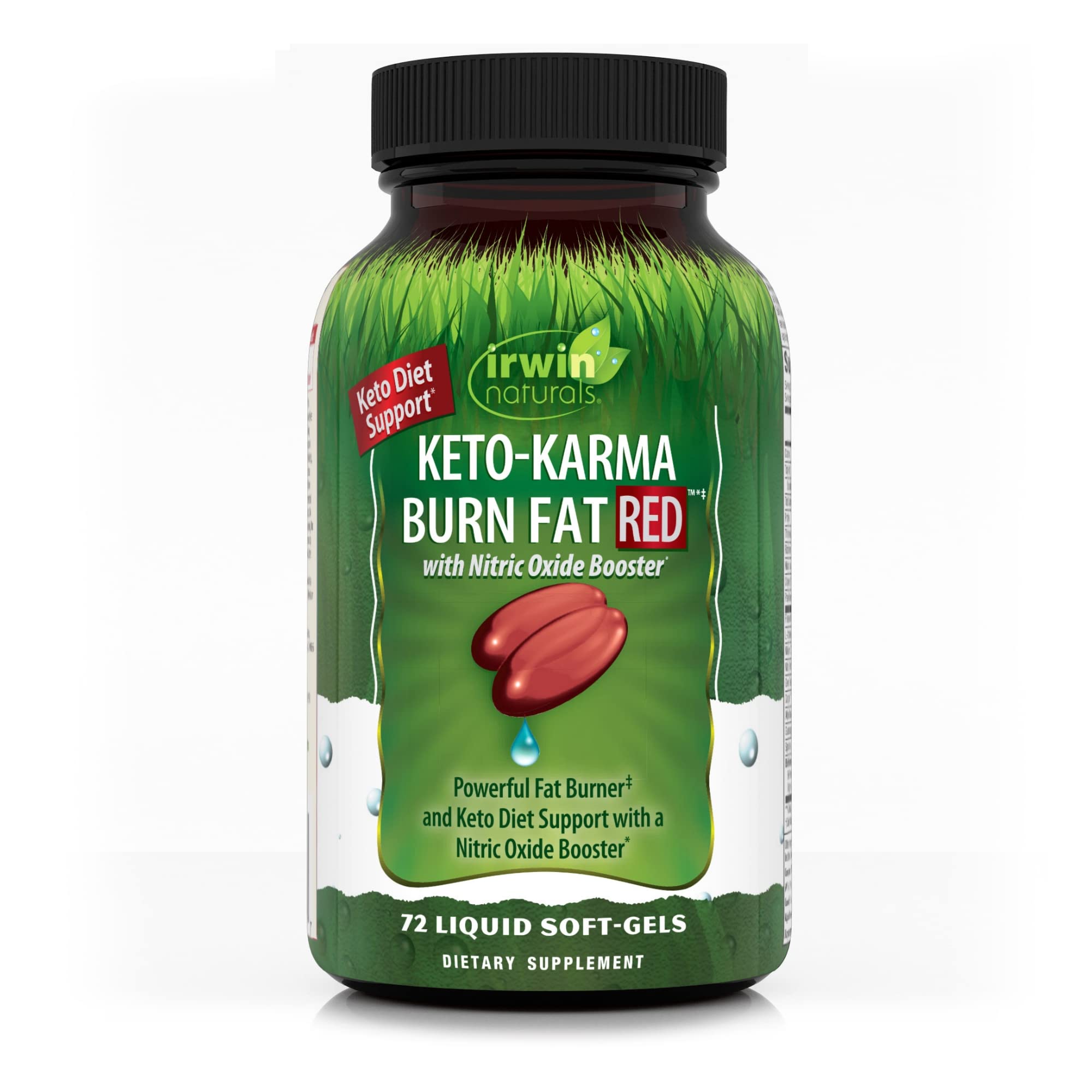 Irwin Naturals Keto-Karma Burn Fat Red: botella lista para tu rutina keto.