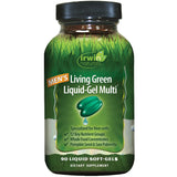 Irwin Naturals Living Green Multi: botella para hombres que apoya vitalidad diaria.