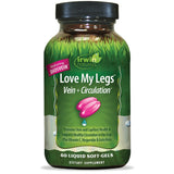 Irwin Naturals Love My Legs: botella mostrando la fórmula para piernas cómodas.