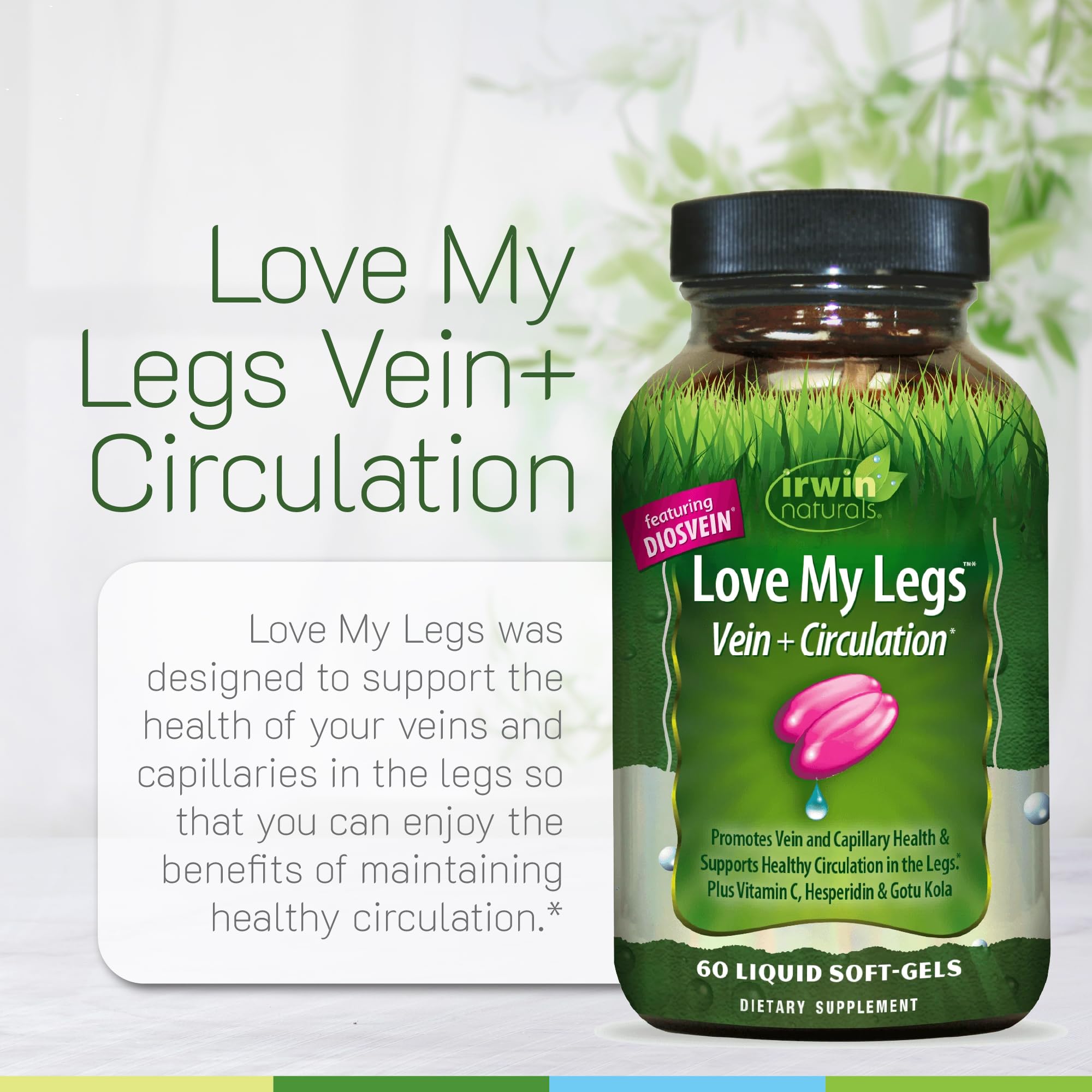 DiosVein, ingrediente clave, presente en Irwin Naturals Love My Legs.