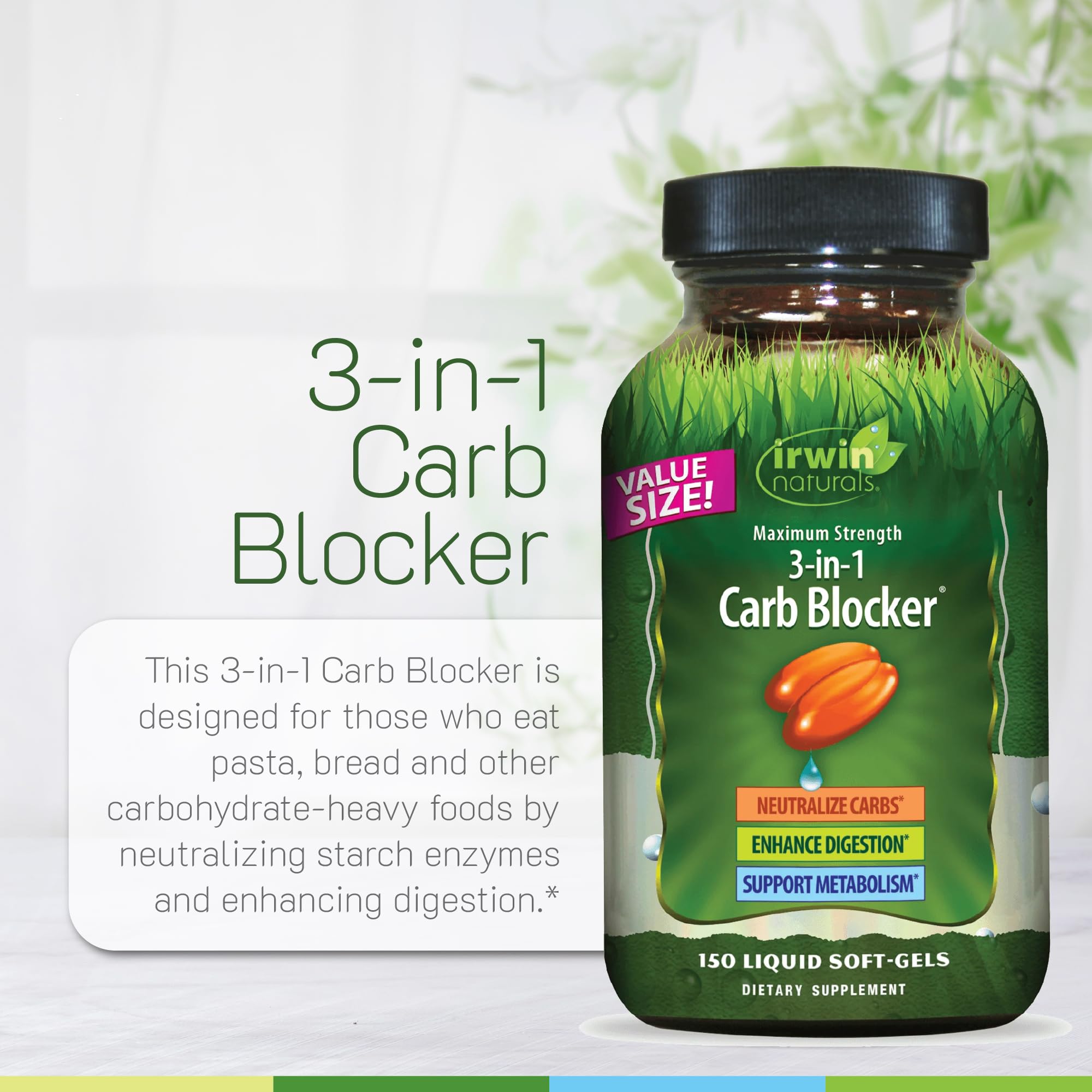 Mezcla enzimática digestiva Irwin Naturals, lipasa y proteasa para digestión