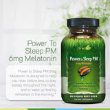 Capsulas-softgel liquidas de Power to Sleep PM para bienestar general