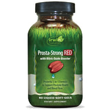 Irwin Naturals Prosta-Strong RED frasco frontal para apoyo a la salud prostática.