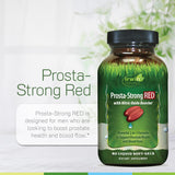 Irwin Naturals Prosta-Strong RED gráfico de flujo sanguíneo, enfoque en circulación.