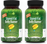 Irwin Naturals Stored-Fat Belly Burner, botella frontal, posible apoyo al metabolismo de grasa almacenada