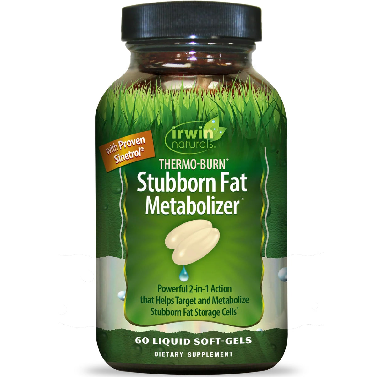 Irwin Naturals Thermo-Burn botella de cápsulas líquidas para energía diaria.