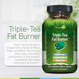 Presentación en pack doble de Irwin Naturals Triple-Tea Fat Burner para uso diario práctico.